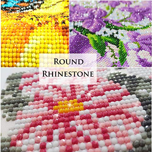 Eiflow Single Color Diamond Painting Replacement Round Diamonds with 1000 Pieces Gems,Paint by