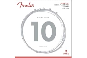 Fender 250R 3 Pack Nickel Plated Steel Electric Guitar Strings - Regular