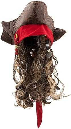 Amazon パイレーツ オブ カリビアン 最後の海賊 グッズ ジャックスパロウ 帽子 かつら ウィッグ セット 子供 海賊 コスプレ 仮装 キッズ 並行輸入品 変身アクセサリー おもちゃ