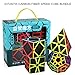 D-FantiX Zcube Carbon Fiber Speed Cube Bundle,3x3 Pyramid Megaminx Square 1 Skewb Cube Puzzle Set