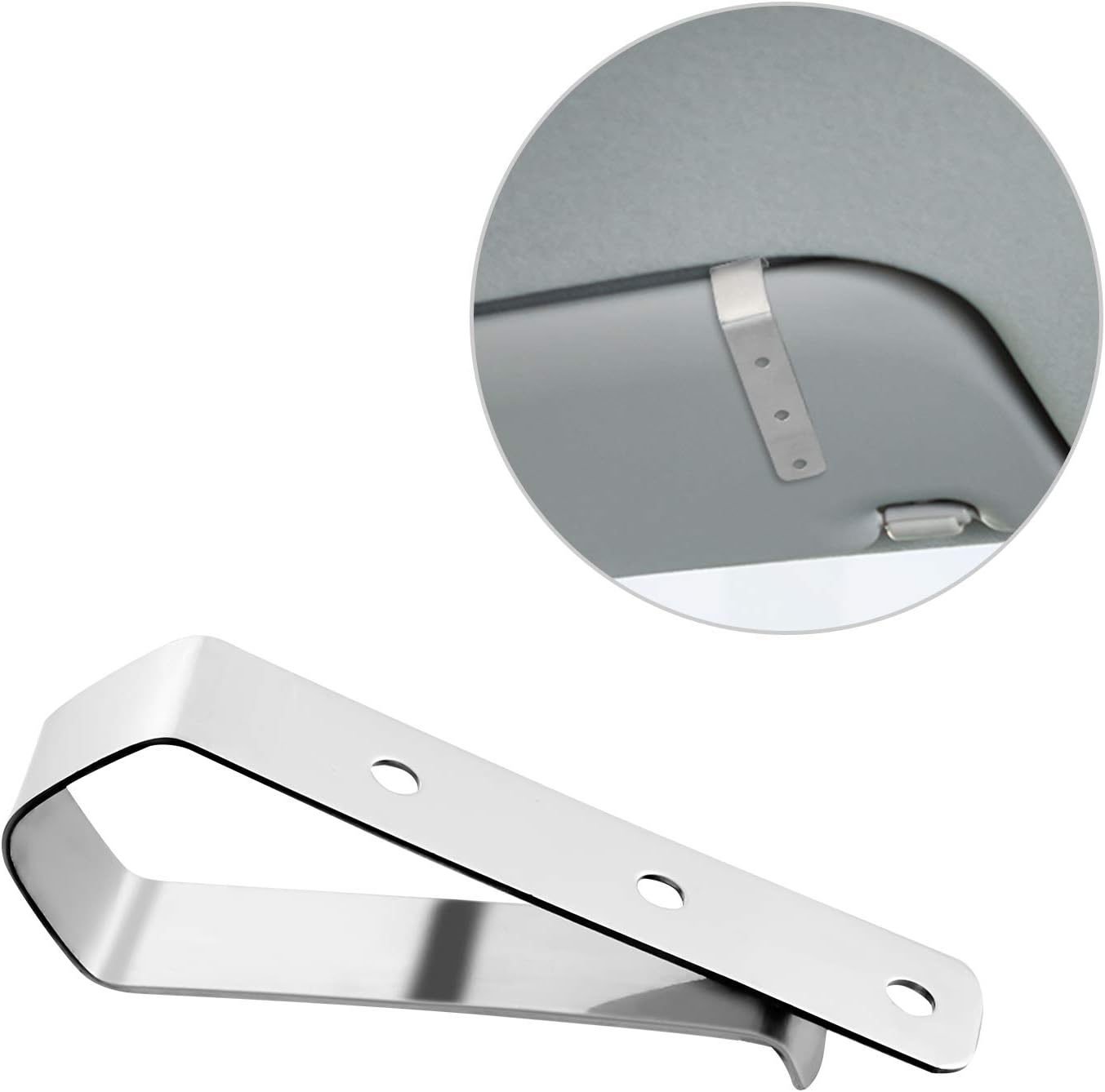 Remote Visor Clips Replacement Garage Door Opener Clip Compatible with Liftmaster Sears Chamberlain Remote Door Openers, Silver (3 Pieces) - - 