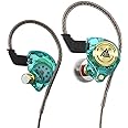 Yeabomy Wired Gaming Earbuds, Ak3file in Ear Monitors, Deep Bass Sound Wired Earbuds, HiFi in Ear Headphones with 1DD 10mm Dynamic Driver, IEM for Music Gaming Video Calling (Green)