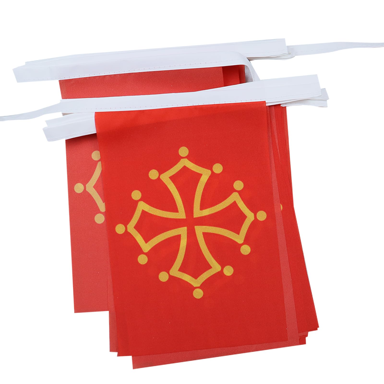 AZ FLAG - Midi-Pyrénées - Occitania Bunting Flag - 40 Ft Garland with 20 French region of Midi-Pyrénées - Occitanie Flags 18'' x 12'' - 100% Polyester String Pennant - 12 meters