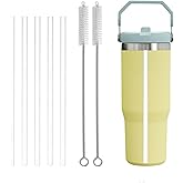 Replacement Straw for Stanley Iceflow 30oz(Only),Reusable Clear Drinking Straw with Straw Cleaner Brush Compatible with Stanley IceFlow Flip 30oz Stainless Steel Tumbler