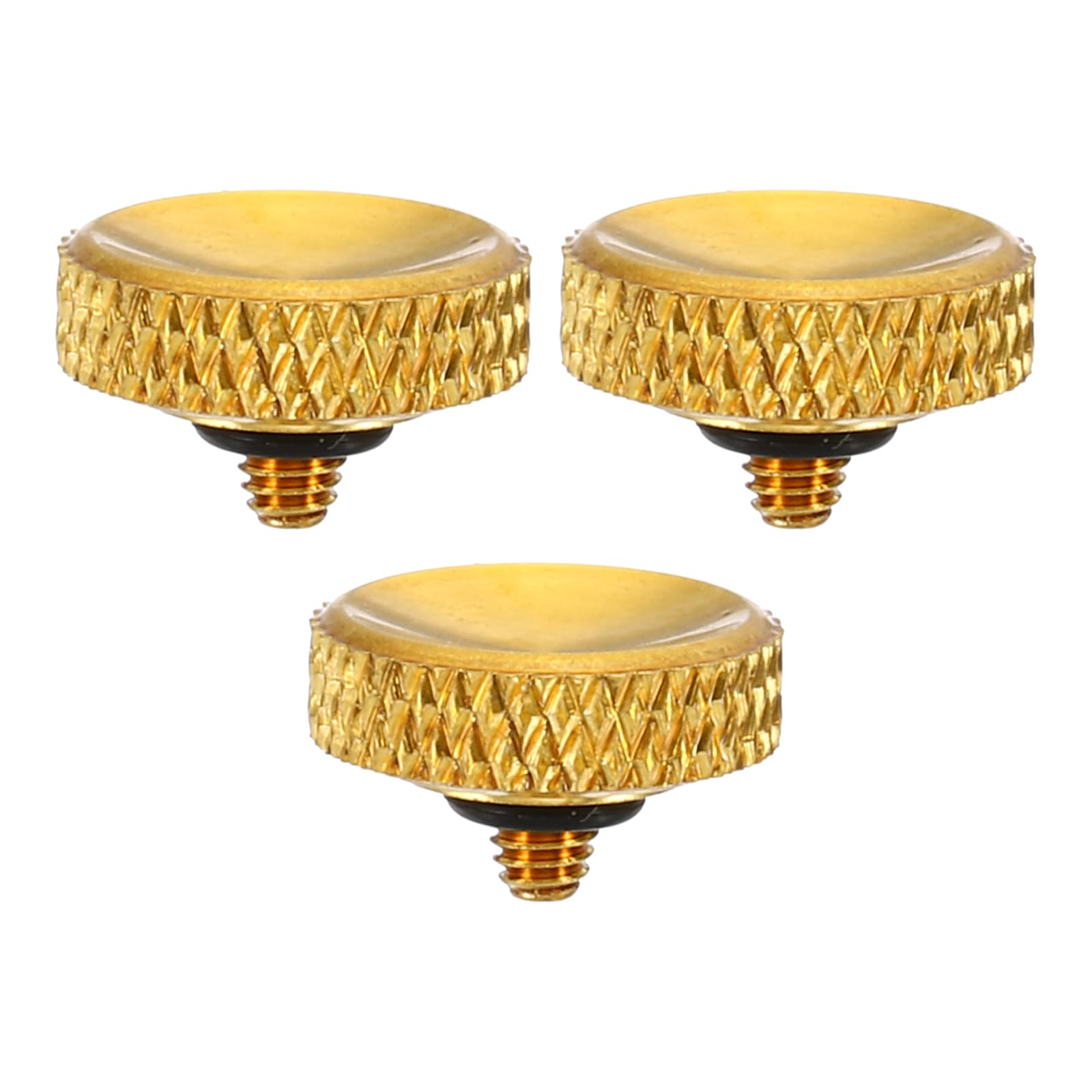 PATIKIL Camera Shutter Button, 3 Pack Soft Shutter Release Button Pure Copper Camera Button Carved Suitable for Nikon for Fujifilm for Leica DSLR/SLR Camera, Golden