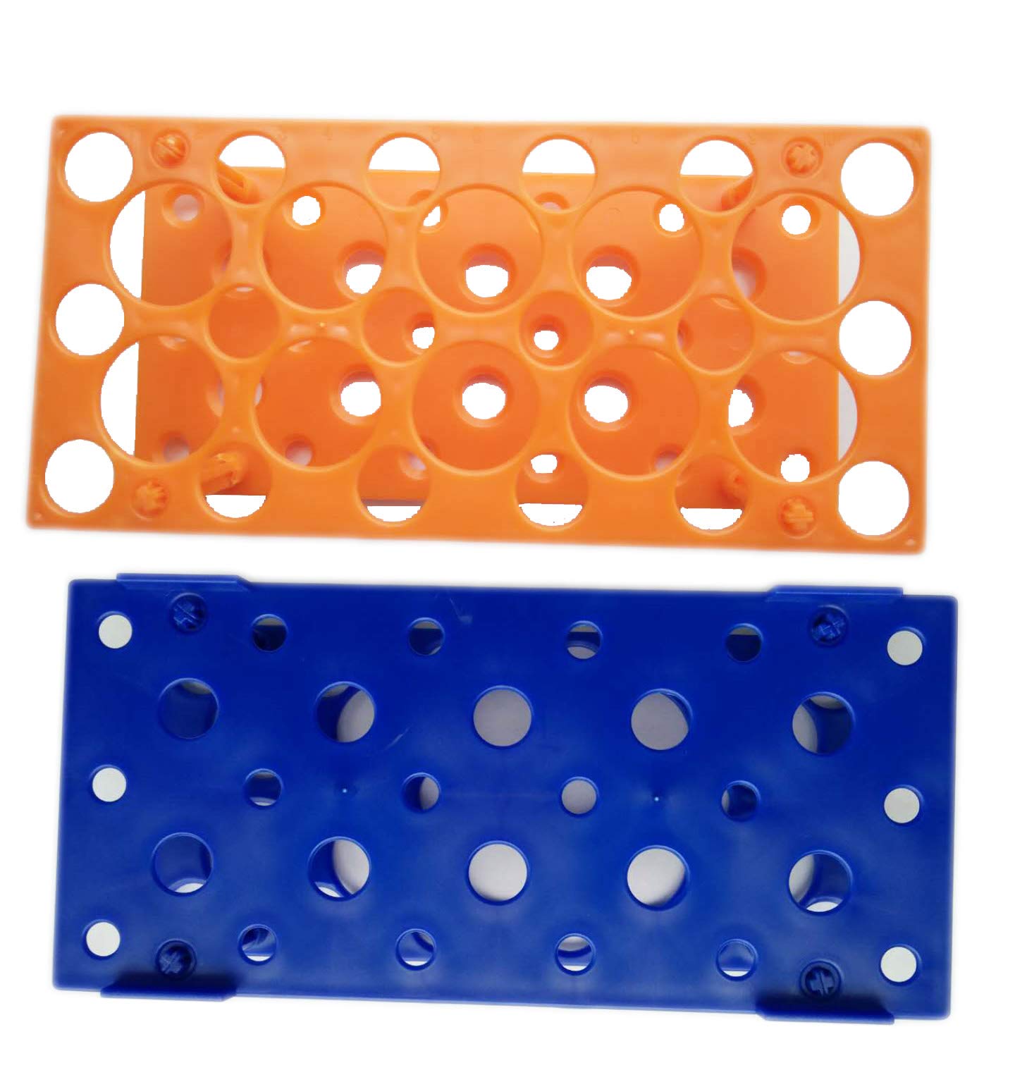 28 Well Orange/Blue Centrifuge Tube Rack for 10ml/15ml/50ml Laboratory Plastic Tube Rack Holder