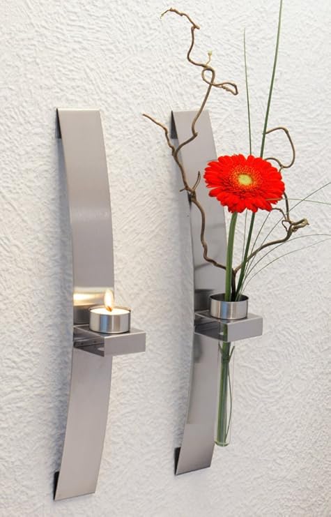Chg 3342 00 Candelabro Florero De Pared 2 Unidades 39 5 X 5 X