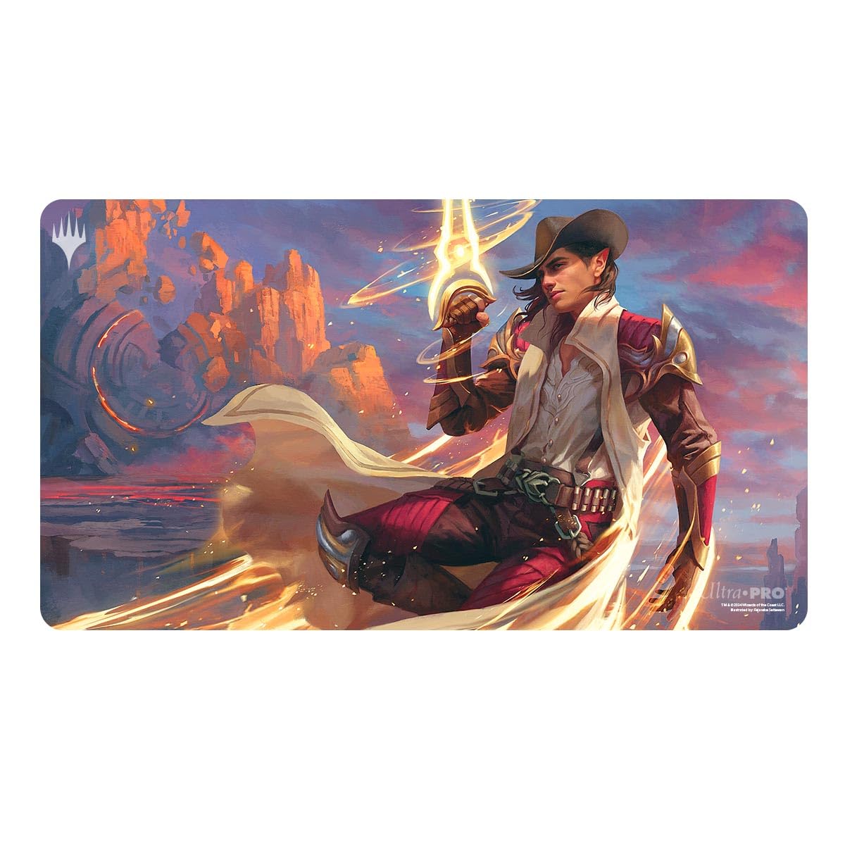 Ultra Pro Magic: The Gathering Outlaws of Thunder Junction Playmat Key Art 3, 24 in. x 13.5 in., Fabric, Ungraded, 1.0 unit count, 6+ age range