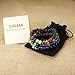 LOLIAS 5 Pcs Mens Bracelet Crystal Chakra Bracelet Healing Yoga Mala Bracelet Elastic 8MM Beads