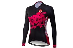 Hotlion Cycling Jersey Women Long Sleeve Bicycle Jacket Pro Team Bike Clothing Tops CD5L
