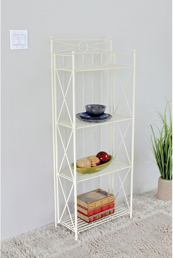 International Caravan Narrow 4 Tier Folding Bakers Rack Amazon.co.uk