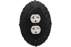Vintage Carved Circular Design Outlet Cover, Wall Control Panel for Lighting Fixtures, European Style Artistic Switch Decorat