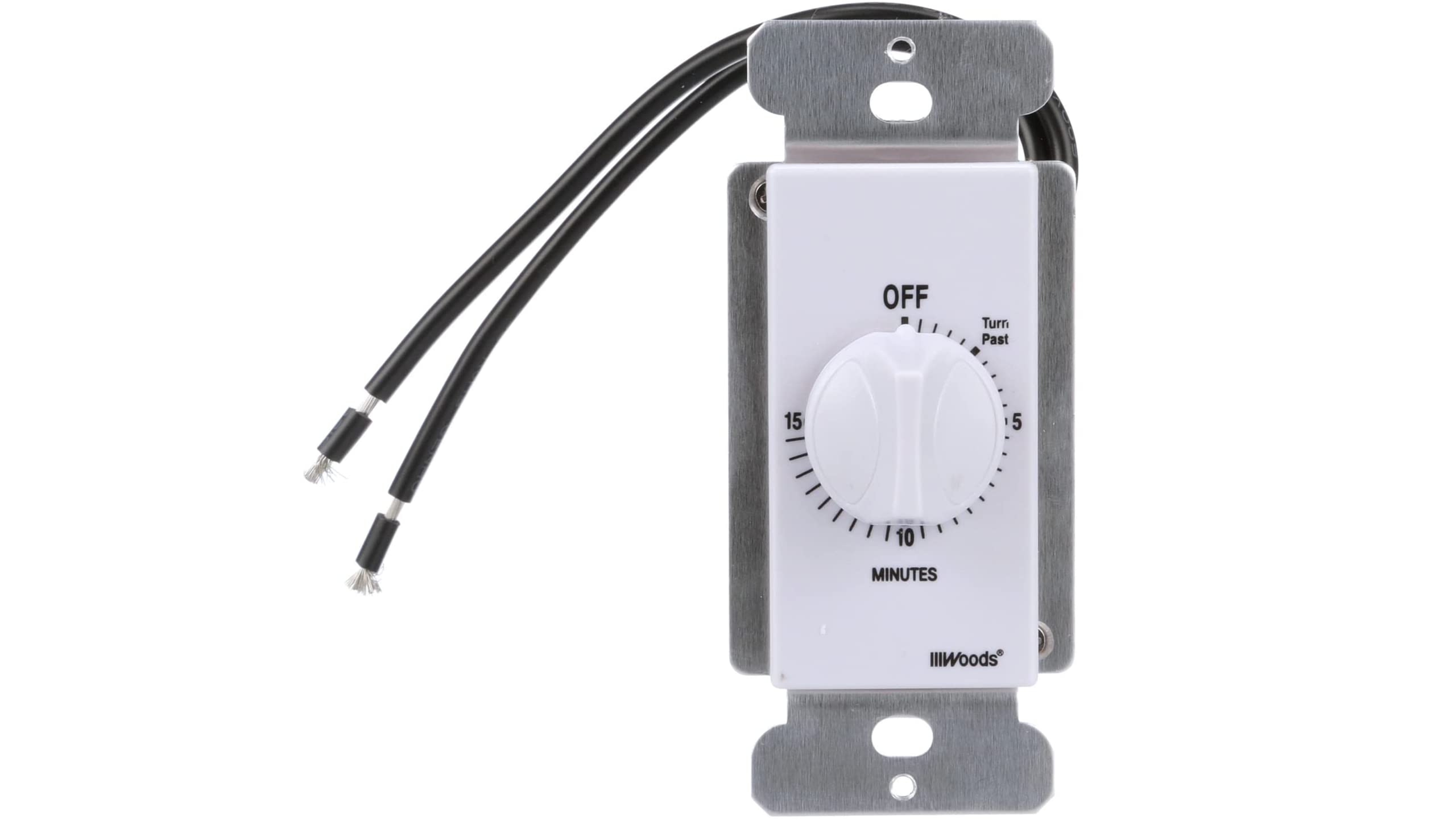 Photo 1 of Woods 59711 In-Wall 15 Minute Spring Wound Timer, White