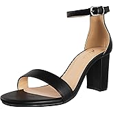 Ankis Heels for Women Open Toe Ankle Strap Chunky Heel Sandals 2.75 Inch