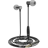 Kinboofi Earbuds Ear Buds, KBEAR Little Q in Ear Monitors, Silver Earbuds with Mic, Comfortable Lightweight Earphone,Noise Is