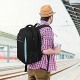 MATEIN Travel Laptop Backpack 15.6 Inch Anti Theft Water Resistant Black Blue view 5
