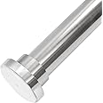 Meriville Barra de tensión de resorte de metal de 1 pulgada de diámetro, barra de armario, barra de cortina de tensión, barra