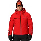 Spyder Mens Ski Jacket Waterproof Insulated Stretch with Removable Hood | 30K/30K Protection, Sealed Seams, RECCO System, and Core Venting Support High-Output Days in Mountain Weather
