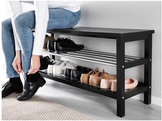 ikea tjusig bench with shoe storage