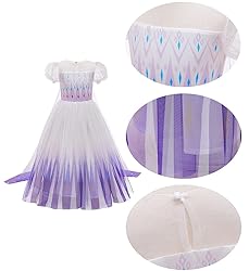 REXREII Girls Princess Dress Short Sleeve Frozen