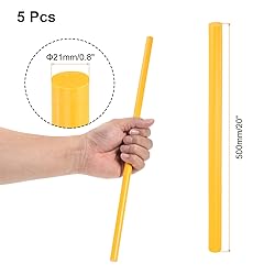 uxcell 5 Pcs Plastic Rods 21 x 500mm Round Solid