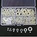 350pcs White Nylon Flat Round Washer Spacer,7 Sizes M2-M8 White Flat Washers Assortment Kit,Countersunk Plastic Spacer Thickness Gasket Ring Hardware Tool Fastener for Screw M2 M2.5 M3 M4 M5 M6 M8