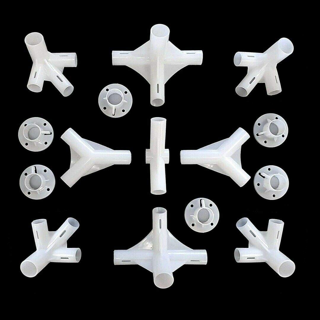 15PCS Spare Parts for 3x6m Gazebo Awning Tent Feet Corner Center Connector 25/19mm Gazebo Replacement Parts