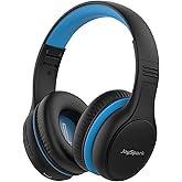 JoySpark Kids Bluetooth Headphones, 60 Hours Playtime, Bluetooth 5.4 Kids Headphones Wireless, Type-C Fast Charging, 85/94dB Volume Limited, Foldable Toddler Wireless Headsets with Mic-Black Blue