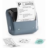 NIIMBOT B4 4 Inch Thermal Label Printer, Bluetooth Shipping Label Printer &amp; Portable Sticker Maker, for Small Business &amp; Home Office, with 1 Roll 3.94&rdquo; x 3.94&rdquo; Labels (75 Labels)