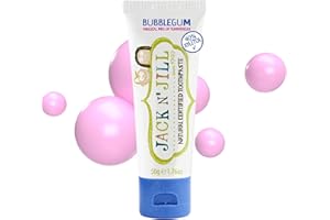 Jack N' Jill Natural Toothpaste for Kids - Fluoride Free Toothpaste, 40% Xylitol, BPA Free - Bubblegum, 1.76 oz (Pack of 1)