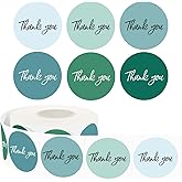 500 Pcs Thank You Stickers,1.5 Inch Thank You for Supporting My Small Business Sticker,Waterproof Self-Adhesive Labels for Packaging,Envelopes,Bags,Boxes(Green)