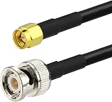 Eightwood 1m SMA Male to BNC Male Pigtail Cable RG58 50 Ohm for 4G Antenna Ham view 2