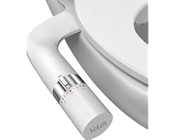 Veken Ultra-Slim Bidet, Non-Electric Dual Nozzle (Posterior/Feminine Wash) Fresh Water Bidet Sprayer for Toilet, Adjustable W