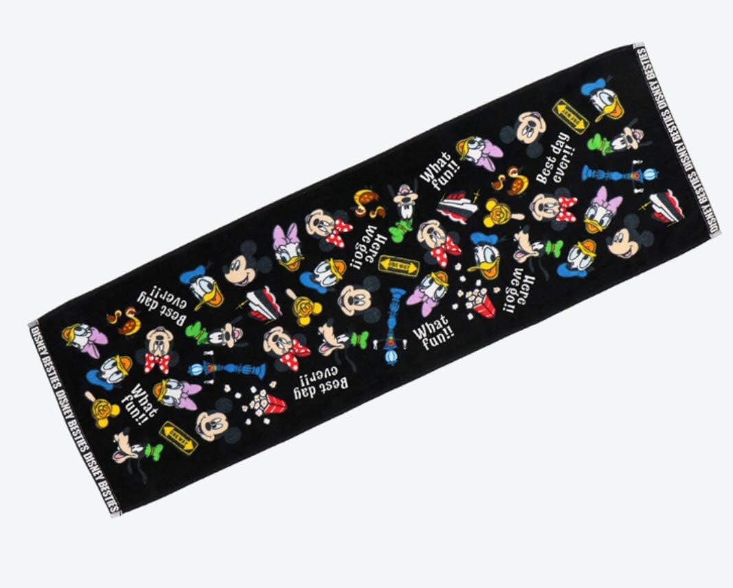 Amazon Co Jp ミッキー フレンズ フェイスタオル 黒 べスティーズ Disney Besties 東京ディズニーリゾート Tdr ロング タオル パークフード アイコン おもちゃ
