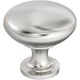 Amerock | Cabinet Knob | Satin Nickel | 1-1/4 inch (32 mm) Diameter | Edona | Drawer Knob | Cabinet Hardware (Pack of 10)
