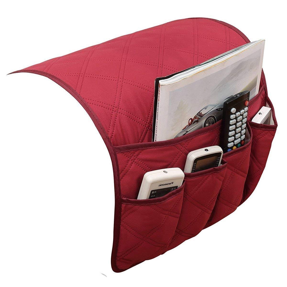 JINTN Sofa Caddy Arm Rest Organiser Armrest Caddy Pocket Organizer Recliners Sofa Couch Arm Chair TV Remote Control Holder Cell Phone Book Armchairs Tidy