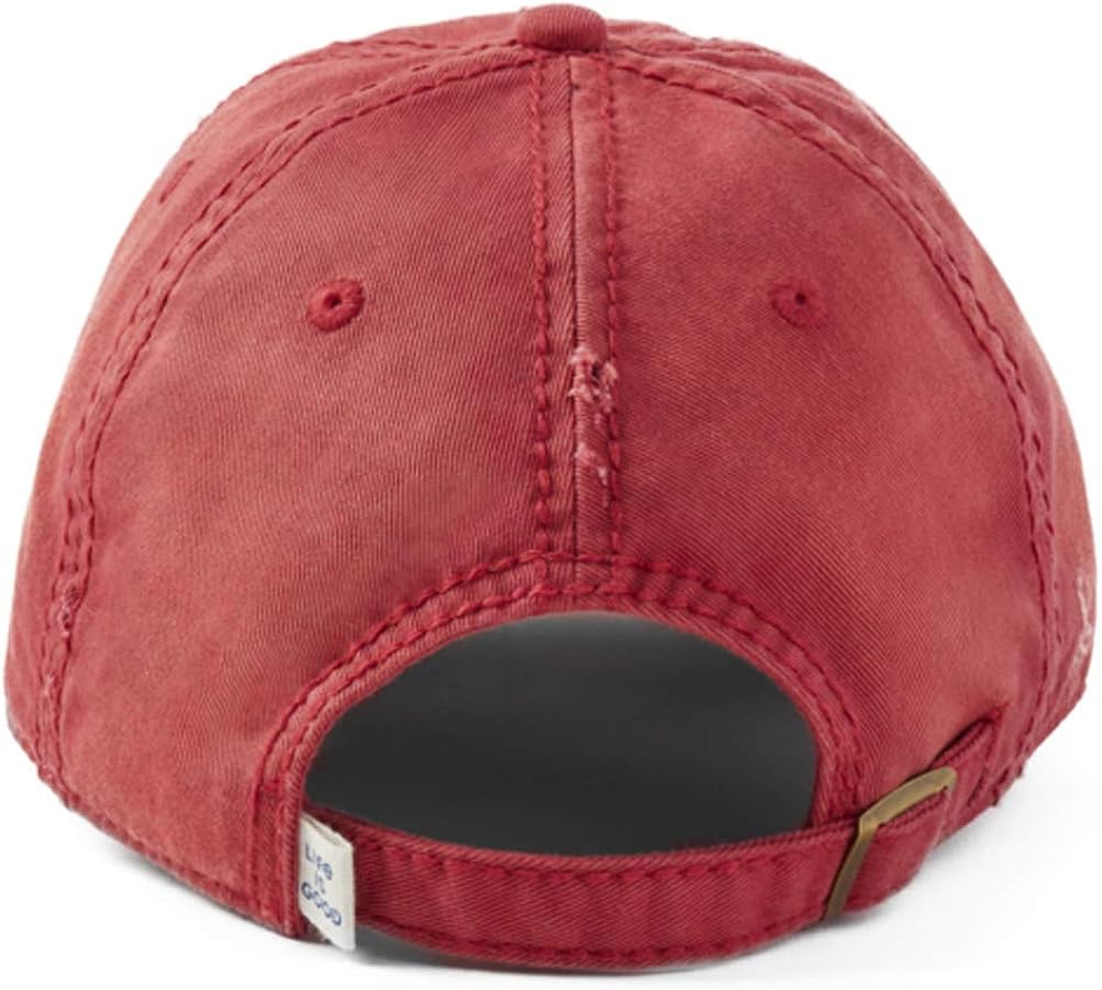 Life is Good Sunwashed Chill Cap Baseball Hat, Sun Faded Red, One Size: Clothing