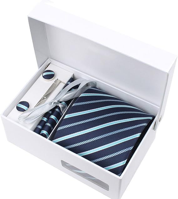 Kit de corbatas, bufandas, clips de corbata y gemelos para hombre ...