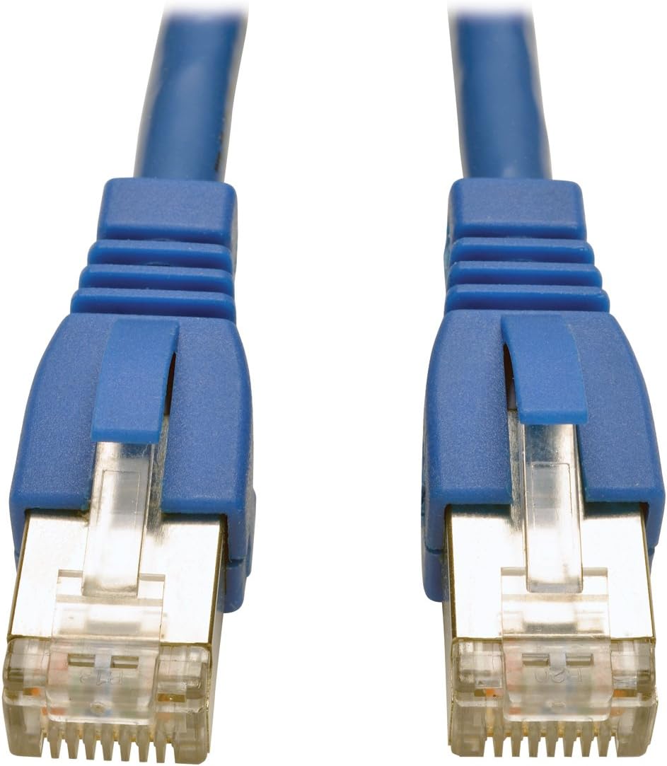Tripp Lite Augmented CAT6a Shielded STP Snagless Patch Cable RJ45 M/M, Blue, 2.13 m (N262-007-BL), 2.13 m (7 ft)