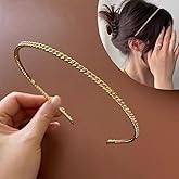 Cute Chain Women's Girls Gold Metal Hairbands - Trendy Gold Headpiece - Wedding Bridal Accessories