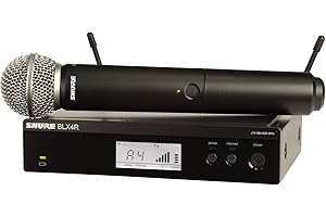 Shure BLX24R/SM58 UHF Wireless Microphone System - Perfect for Church, Karaoke, Vocals - 14-Hour Battery Life, 100m Range | S
