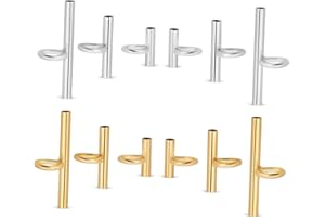 KOCKSHION 12pcs Metal Brooch Converters Pin to Pendant Jewelry Making Secure Stable Lightweight Copper Tube