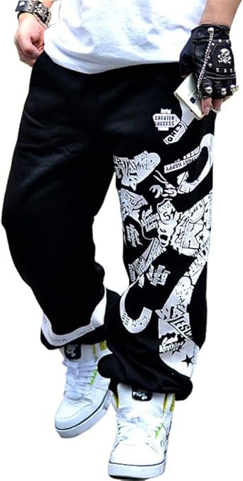 Loeay Herren Sporthosen Jogginghosen Spring Street Baumwolle Hip Hop Druck Designerhosen Hip Hop ...