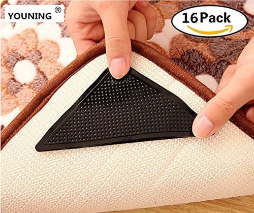 HYOUNINGF The Anazing Reusable Rug Grippers Keeps Your Rug in Place & Makes Corners Flat (Pack of 16)