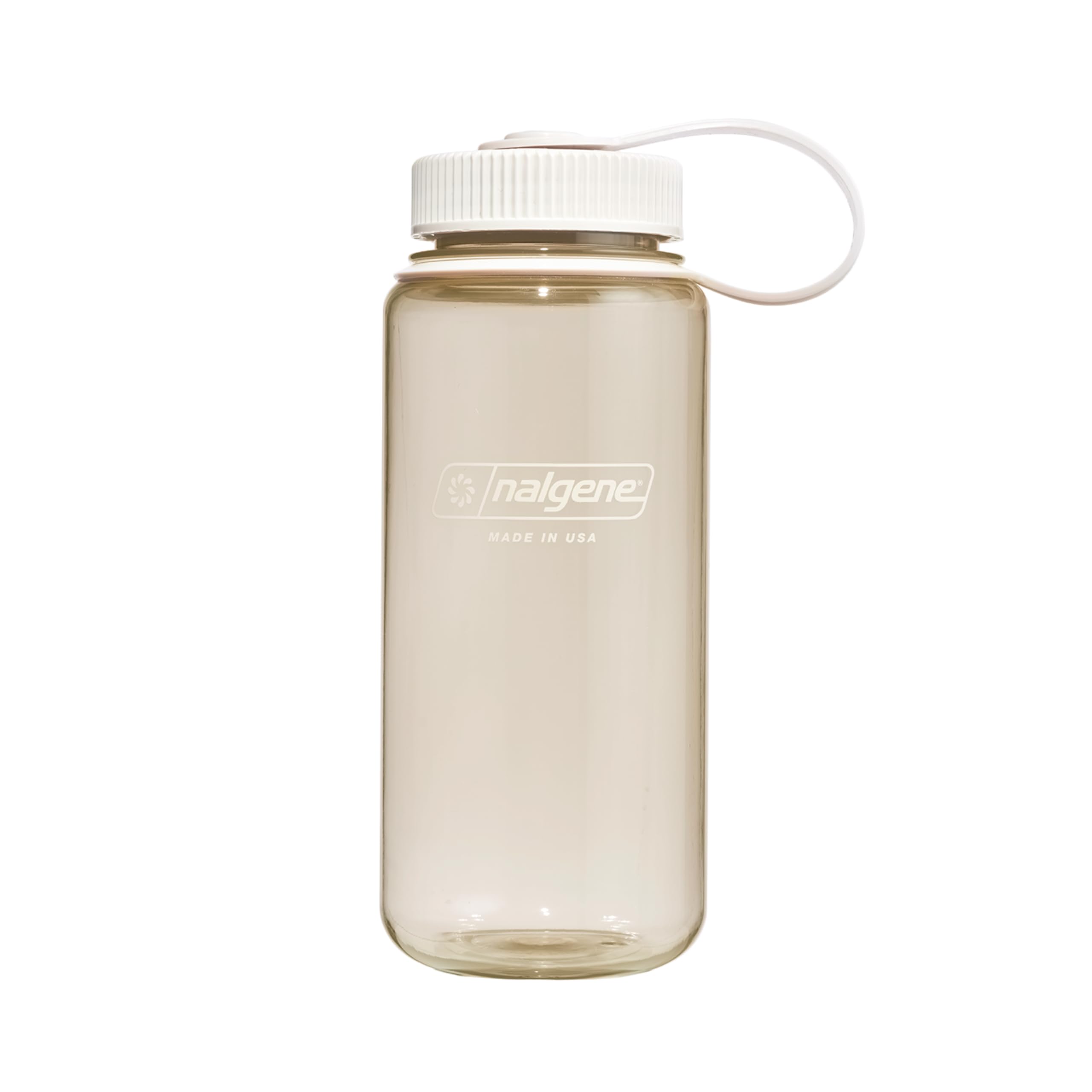 Nalgene Sustain Tritan BPA-Free Water Bottle Made with Material Derived from 50% Plastic Waste, 16 OZ, Wide Mouth, Cotton [Color may vary]
