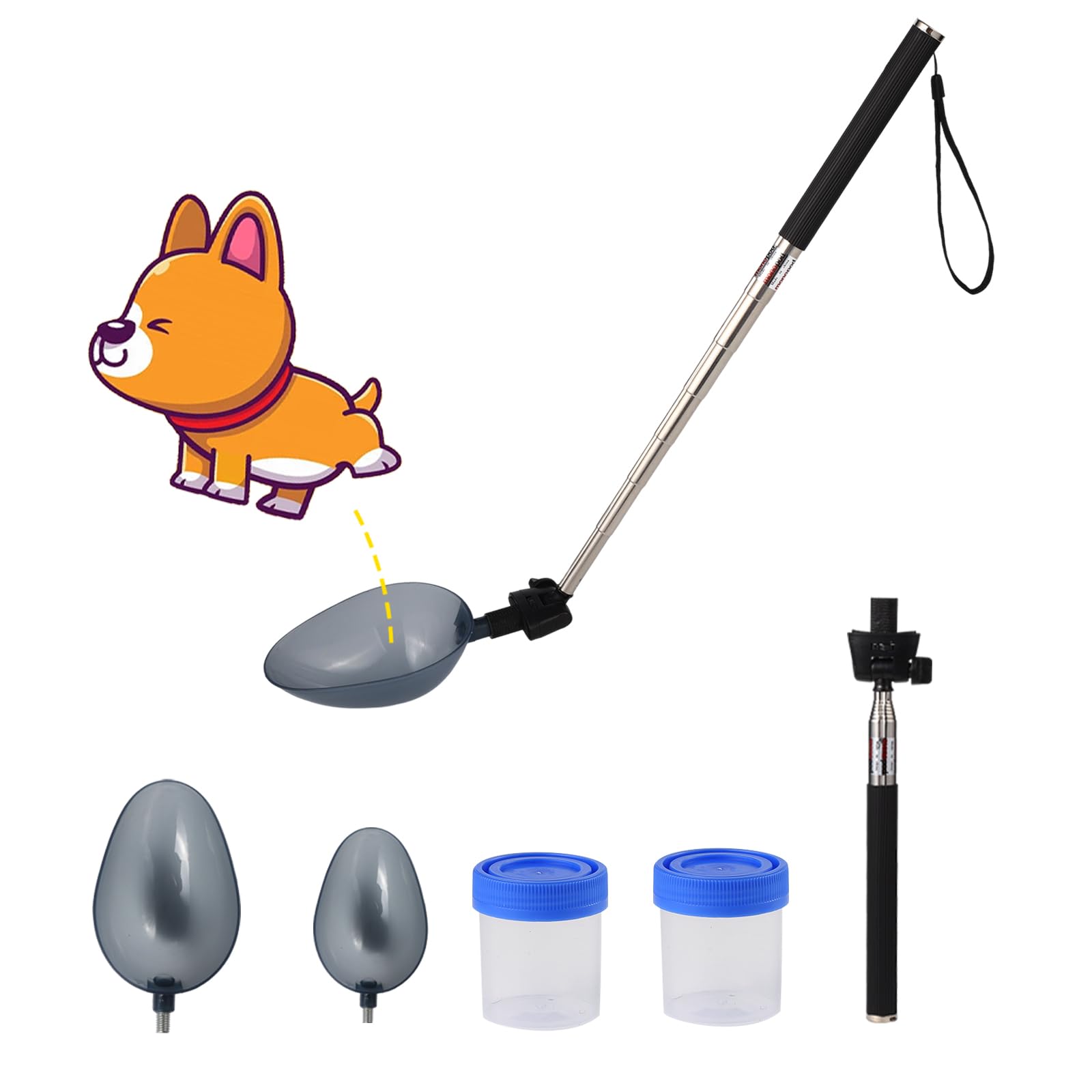 Photo 1 of Dreamemo Dog Cat Urine Collector - Telescopic Urine Sample Catcher for UTI Test Kit,Dog Pee Stick for Veterinary Supplies.Dog Pregnancy Pee Test Kit(Basic Kit)
