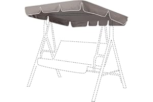 Upgrade Your Patio Swing Canopy Replacement – 300D Oxford Fabric Waterproof, Universal Fit for 3-Seat Porch Swing, Outdoor Ga