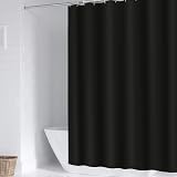WELTRXE Shower Curtain 180x180cm Mould Proof Mildew Resistant Black view 8