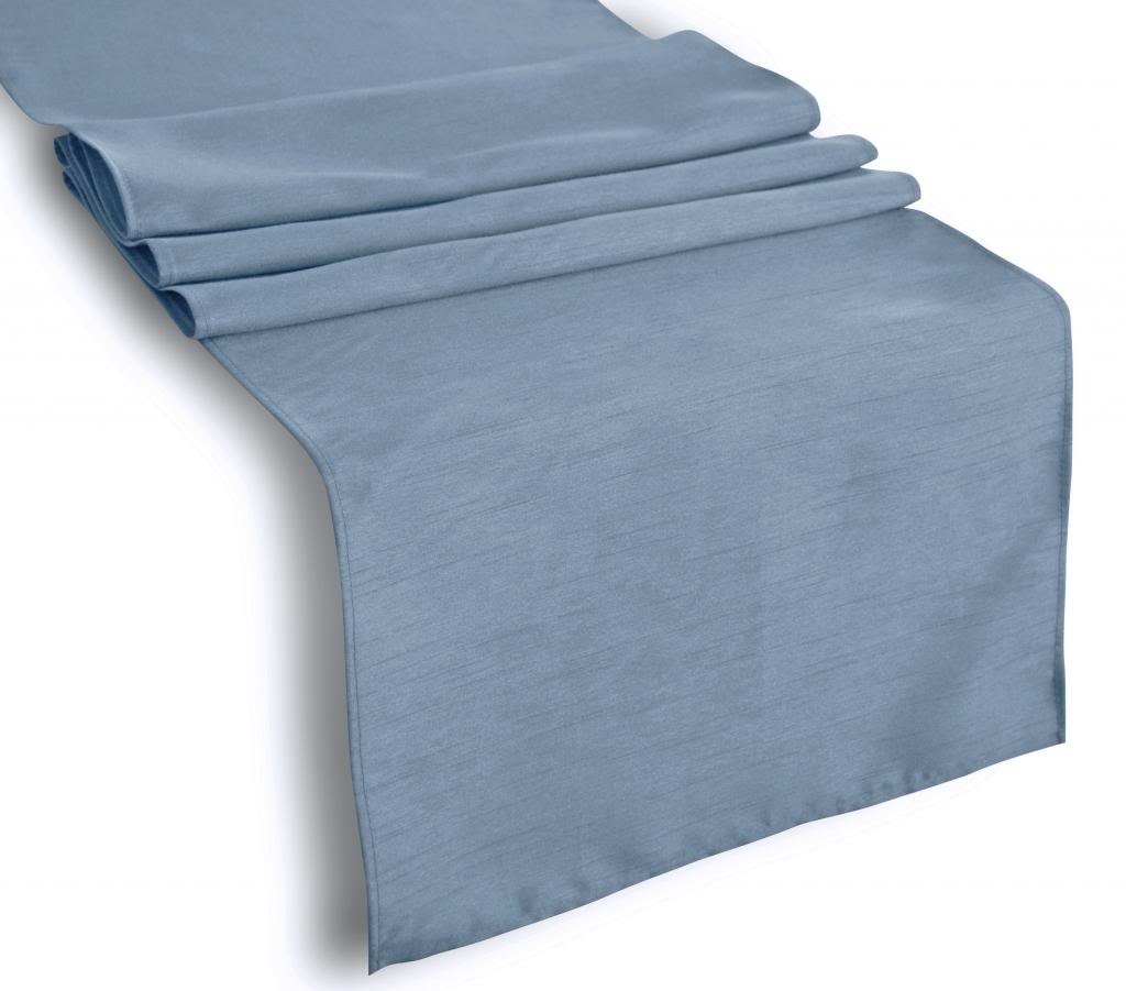 Best sheer dusty blue table runner