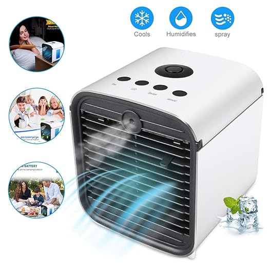 QZH Mini refrigerador de Aire multifunción Ventilador de Aire ...